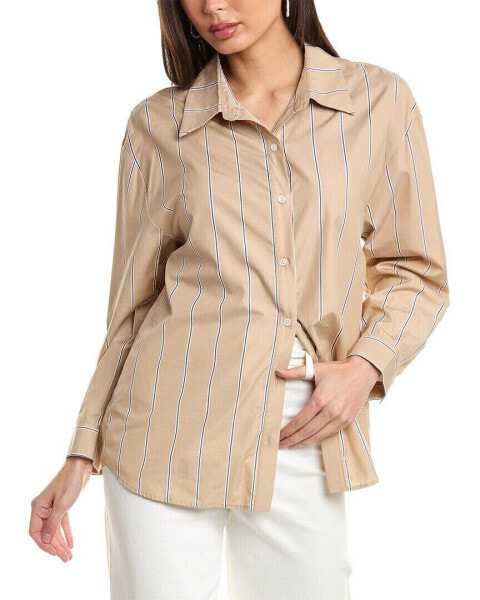 Drew Gia Button Back Shirt Women's Brown Xl