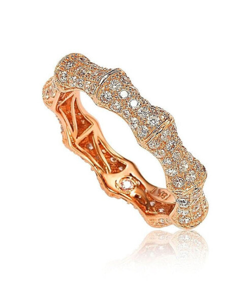 Кольцо Suzy Levian Bamboo CZ Eternity Band.