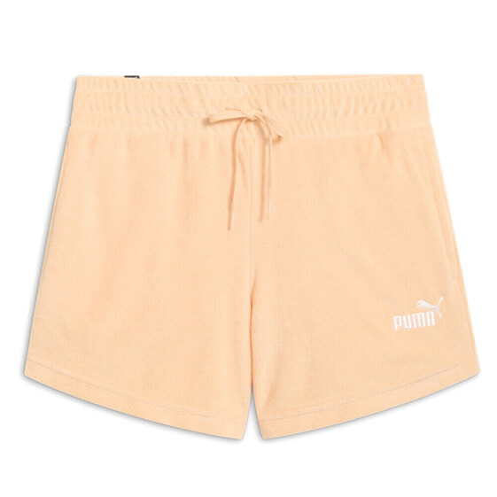 Puma Essentials Elevated 5 Inch Athletic Shorts Womens Orange Casual Athletic Bo