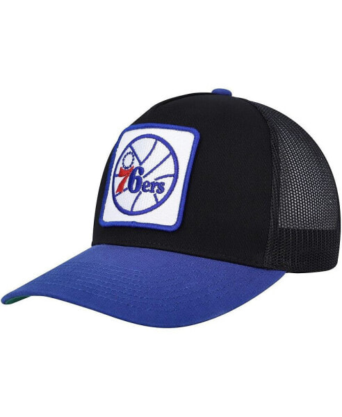 Men's Black, Blue Philadelphia 76ers SOUL Truck It Trucker Snapback Hat