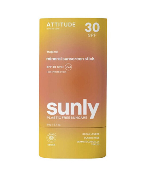 Mineral protection stick for the body Tropical SPF 30 Sunly (Mineral Sunscreen Stick) 60 g