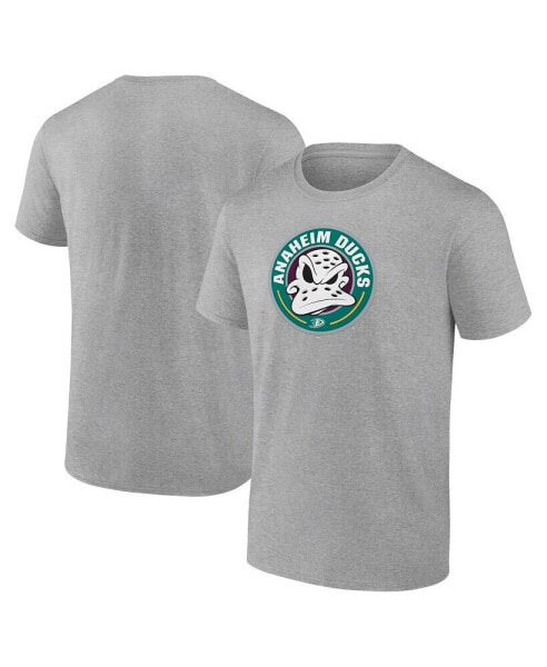 Men's Heather Gray Anaheim Ducks Alternate Logo T-shirt