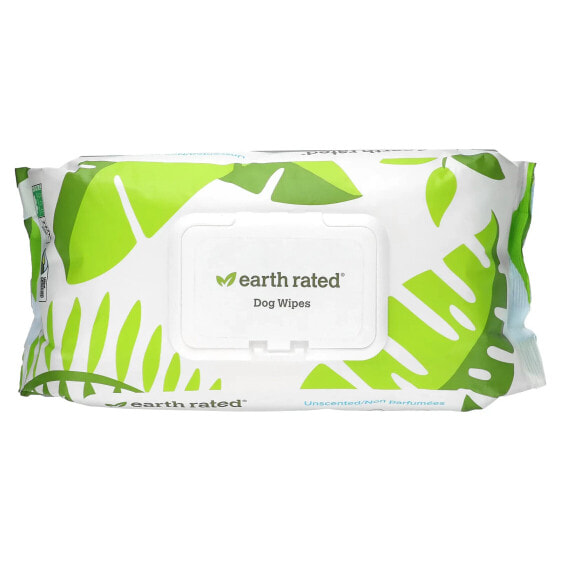 Влажные салфетки для собак Earth Rated, 100 шт, без запаха