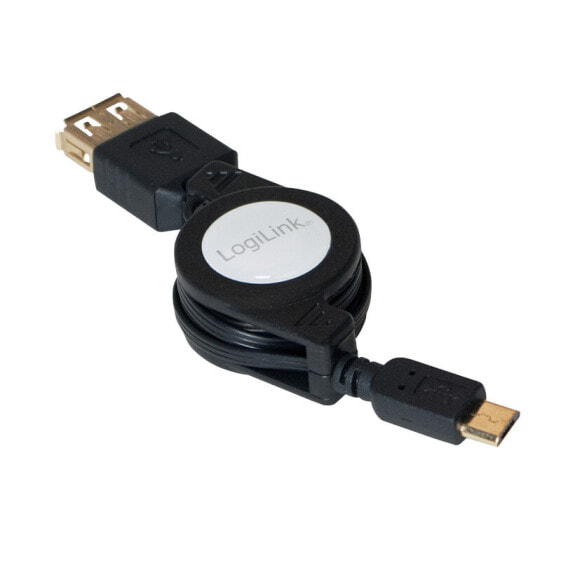 Кабель USB 2.0 Micro-USB B - USB A Male/Male 0.75 м LogiLink черный