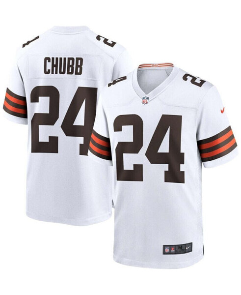 Men's Nick Chubb White Cleveland Browns Game Jersey