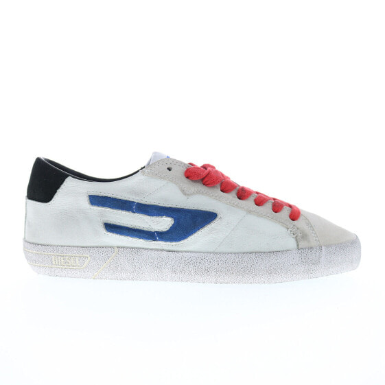 Diesel S-Leroji Low Mens White Leather Lifestyle Sneakers Shoes