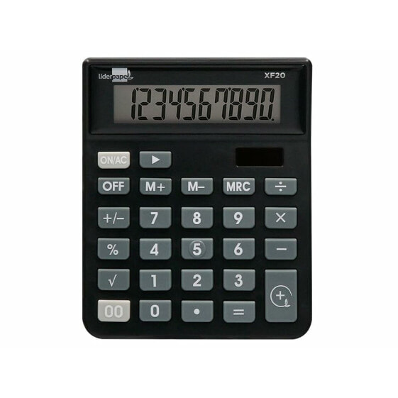 Калькулятор солнечный Liderpapel XF20 Чёрный Пластик