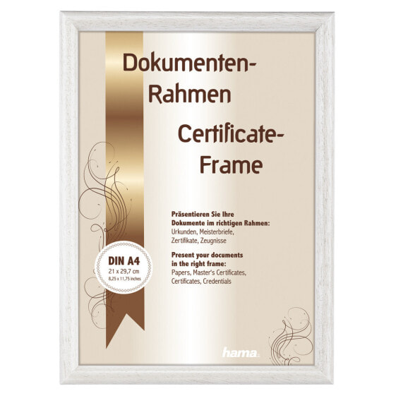 Hama Phoenix - Glass - Wood - White - Single picture frame - 15 x 20 cm - Rectangular - Reflective