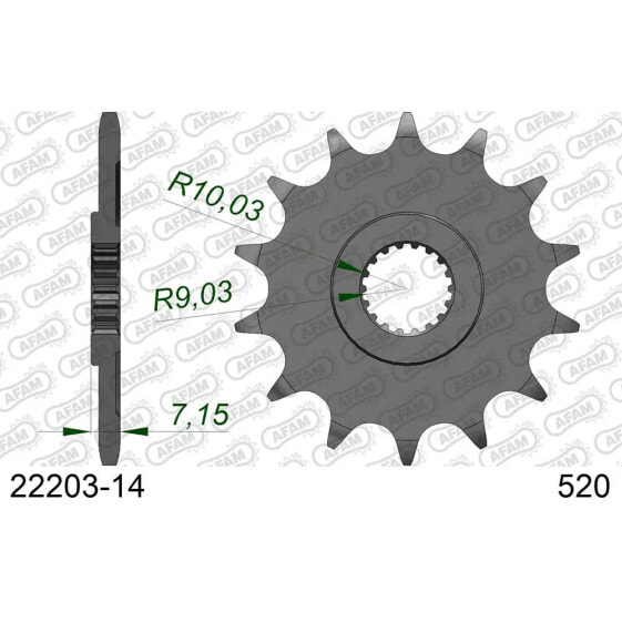 AFAM 22203 front sprocket