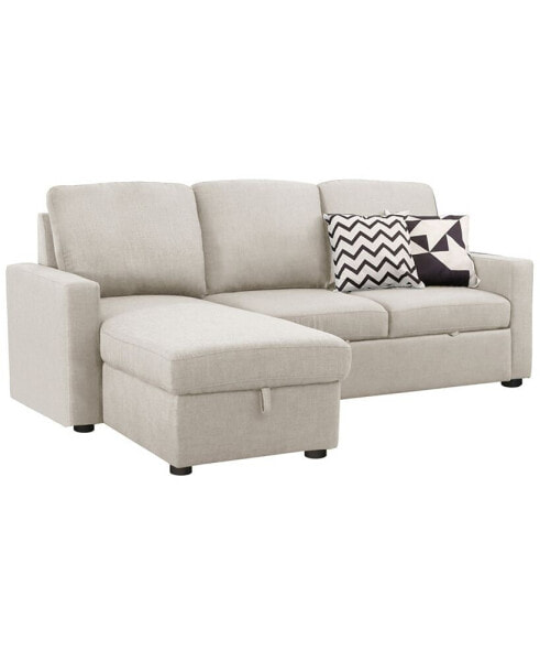 Newton 82" Polyester Storage Sectional Sofa Bed