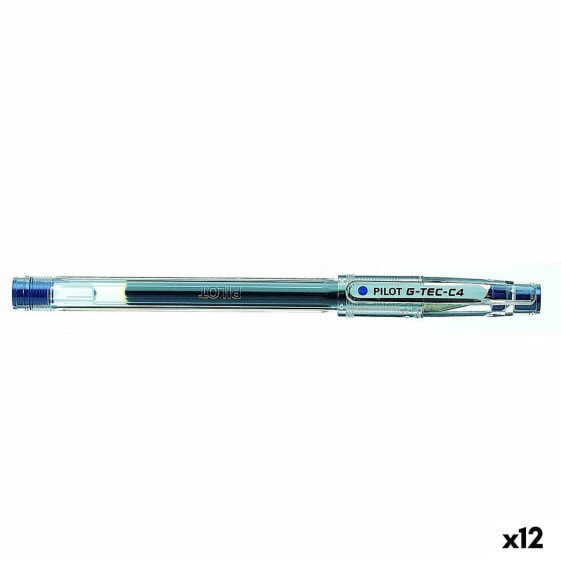 Ручка гелевая синяя PILOT G-TEC C4 0,2 мм (12 штук)