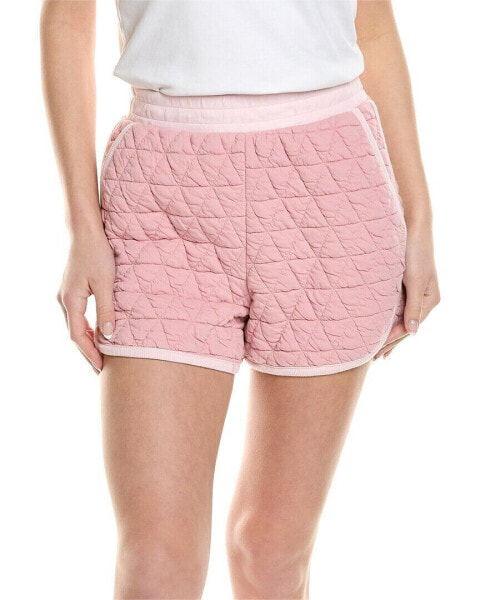 Stateside Quilted Knit Track Short Women's Pink Xs