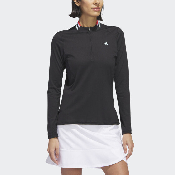 adidas women Ultimate365 Tour Long Sleeve Mock Polo Shirt