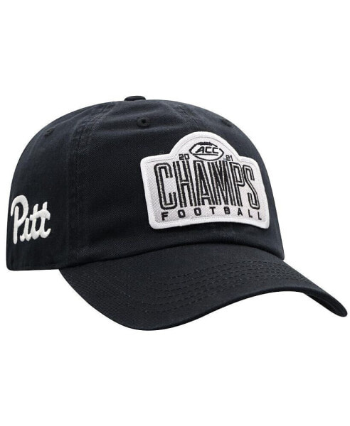 Бейсболка Top of the World мужская черная Pitt Panthers 2021 Чемпионы ACC Футбольной Конференции Комната раздевания Oбтекаемый регулируемый_CREW_hat