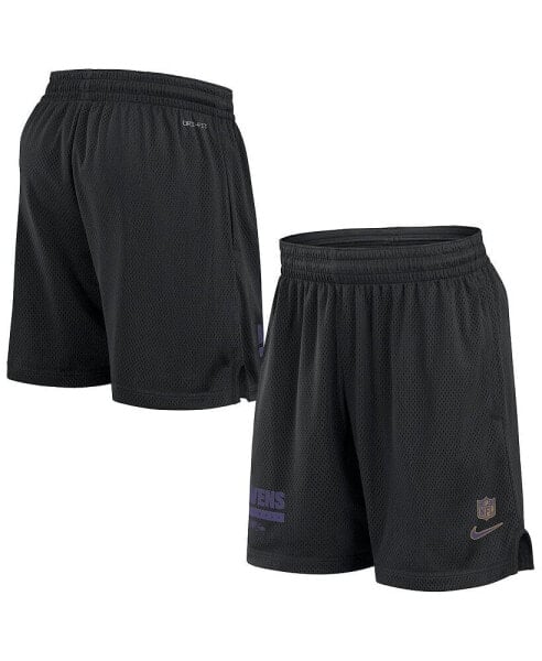 Men's Black Baltimore Ravens 2024 Sideline Performance Mesh Shorts