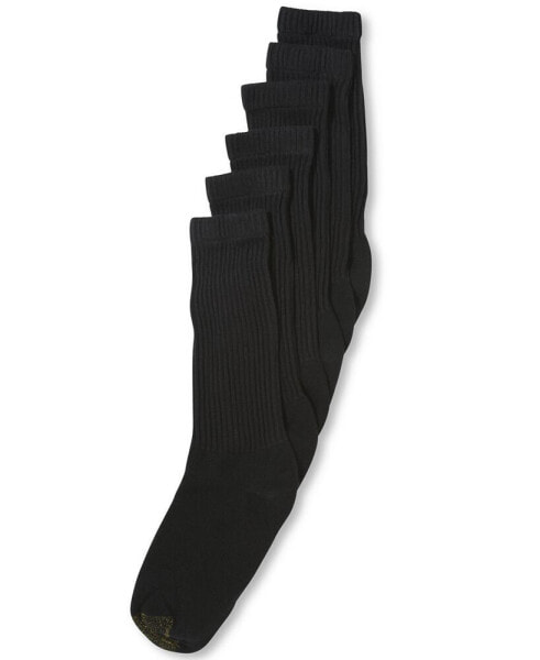 Men's 6-Pack Athletic Crew Extended Socks