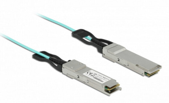Delock Active Optical Cable QSFP+ 3 m - 3 m - QSFP+ - QSFP+ - Male/Male - Aqua colour - 40 Gbit/s