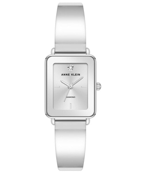 Women's Silver-Tone Solid Bangle Watch, 22X27mm