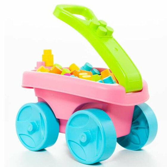 Конструктор Molto Building Blocks Trolley Pink 20 Pieces.