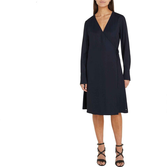 TOMMY HILFIGER Seal Aop F&F long sleeve midi dress