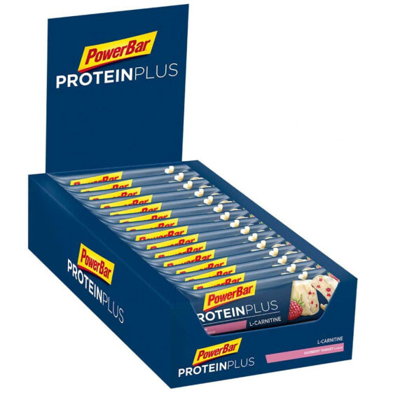 Энергетические батончики Powerbar Protein Plus L-Carnitine малина и йогурт 35 г 30% (коробка 30 шт)
