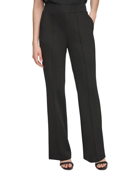 Women's Seam-Front Wide-Leg Pants