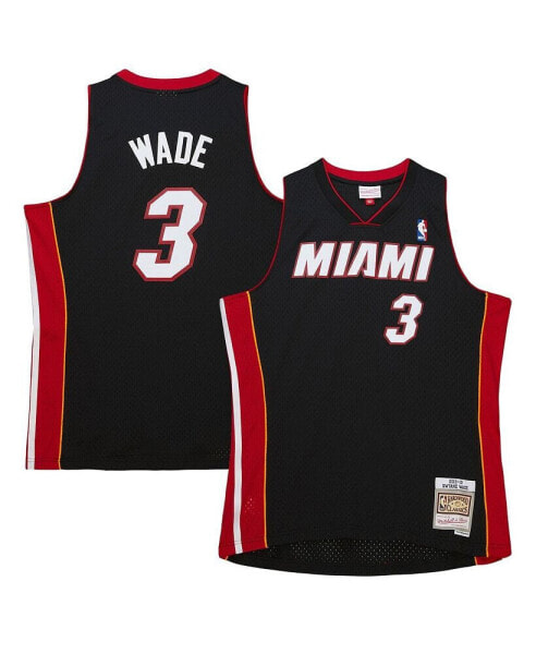 Men's Dwyane Wade Black Miami Heat 2012-13 Hardwood Classics Swingman Jersey