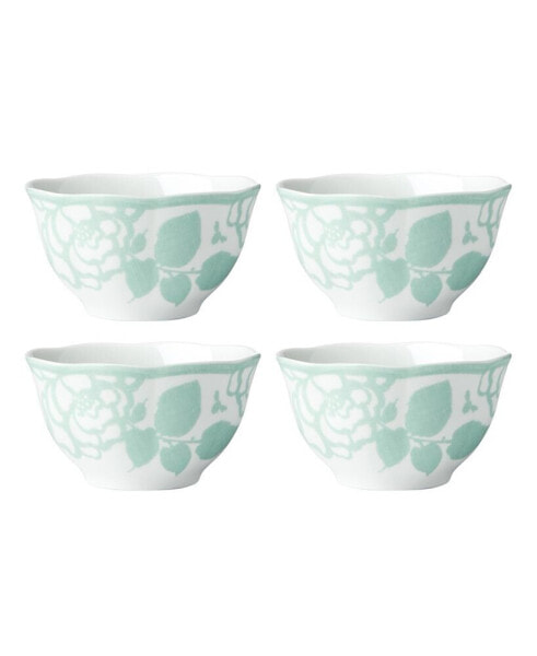 Butterfly Meadow Cottage Rice Bowl Set, Set of 4