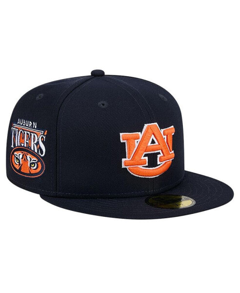 Men's Navy Auburn Tigers Throwback 59Fifty Fitted Hat