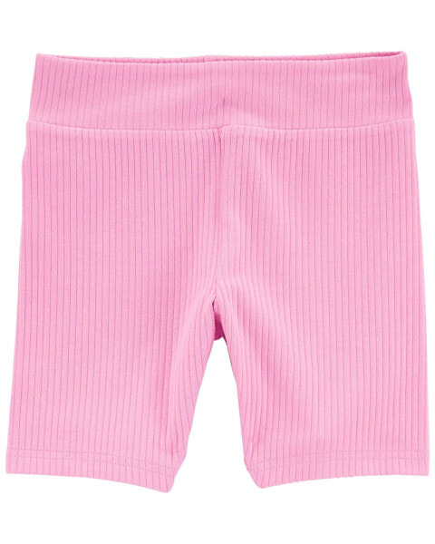 Kid High Rise Ribbed Bike Shorts 10