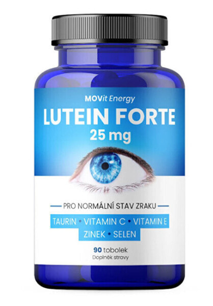 Витамины для зрения MOVit Energy Лютеин Форте 25 мг + Таурин 90 капсул