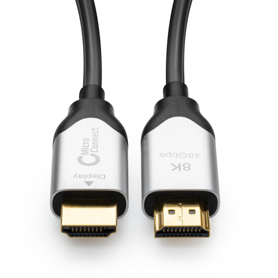 MicroConnect Premium Optic HDMI Cable 20m - 20 m - HDMI Type A (Standard) - HDMI Type A (Standard) - 7680 x 4320 pixels - 3D - Black