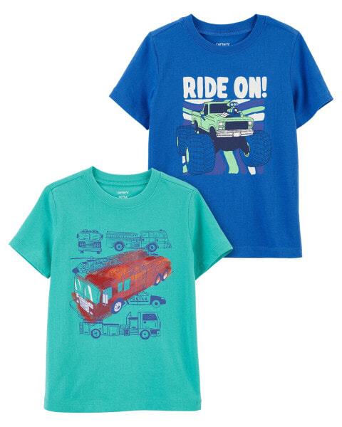 Toddler 2-Pack Trucks Graphic Tees 2T