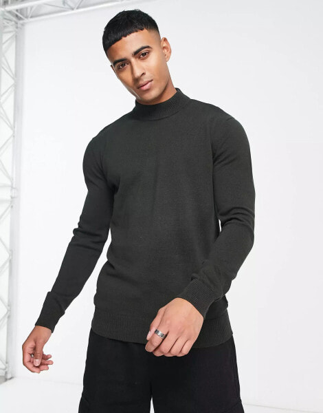 French Connection turtle neck jumper in dark green