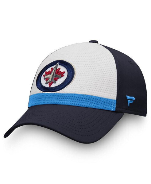 Men's White, Navy Winnipeg Jets Breakaway Current Jersey Flex Hat
