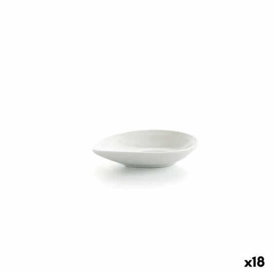 Посуда столовая Ariane Alaska Лист Mini Керамика Белый (10 x 8 x 2,2 см) (18 штук)