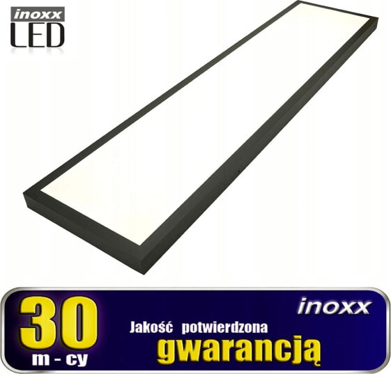 Lampa sufitowa Nvox Panel led sufitowy 120x30 36w lampa slim kaseton 3000k ciepły+ ramka natynkowa czarna