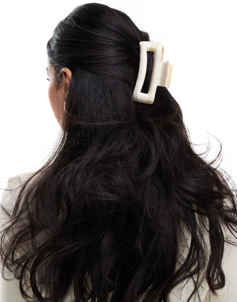 & Other Stories rectange hair claw clip in off-white