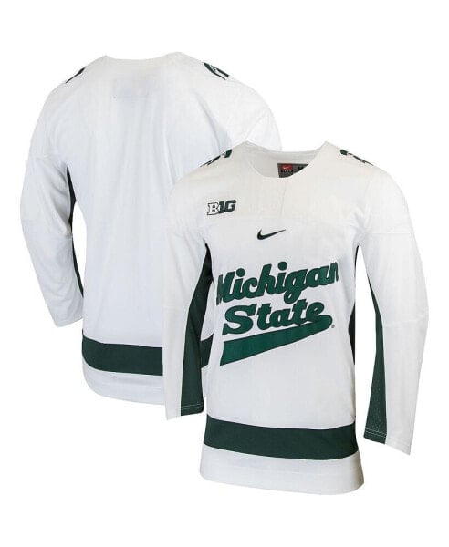 Men's White Michigan State Spartans Replica College Hockey Jersey