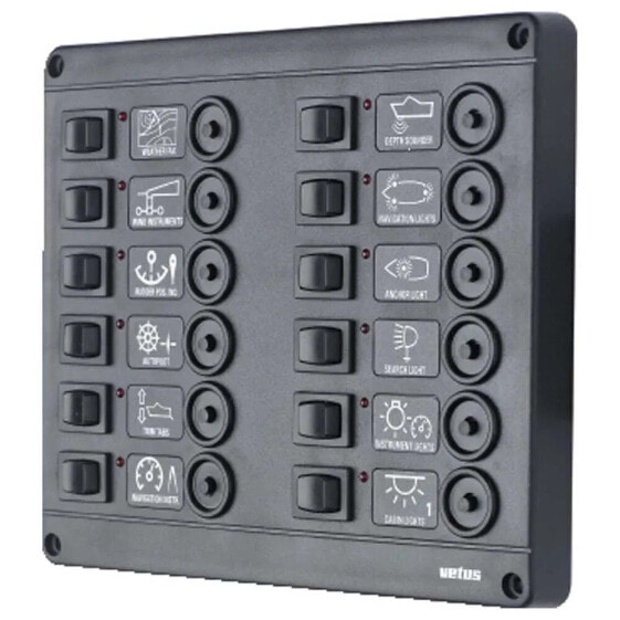 VETUS P12 Fuses Switches Panel With Circuit Breaker