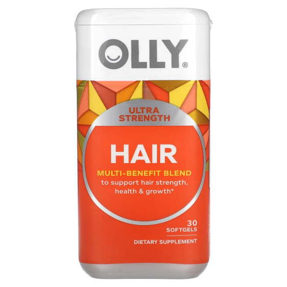 Мульти-витамины для здоровья кожи Olly Hair, Multi-Benefit Blend - 30 желатиновых капсул