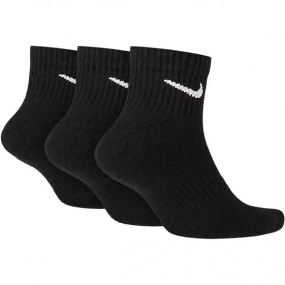 Nike U Nk Everyday Cush Ankle 3pr 010 Black/white L