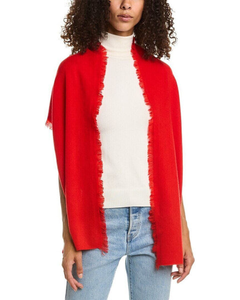 In2 By Incashmere Fringe Cashmere Wrap Women's Red