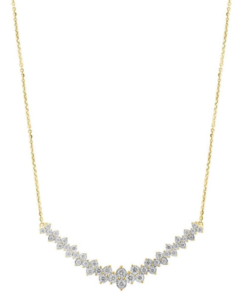 EFFY® Diamond Cluster 18" Statement Necklace (1 ct. t.w.) in 14k White Gold (Also available in 14k Two Tone Gold)