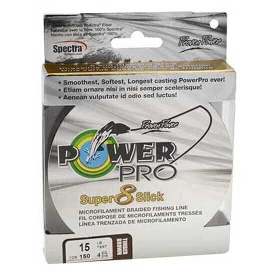 Леска плетеная Power Pro Sup 8 Slick V2 455 м в цвете Аква Грин