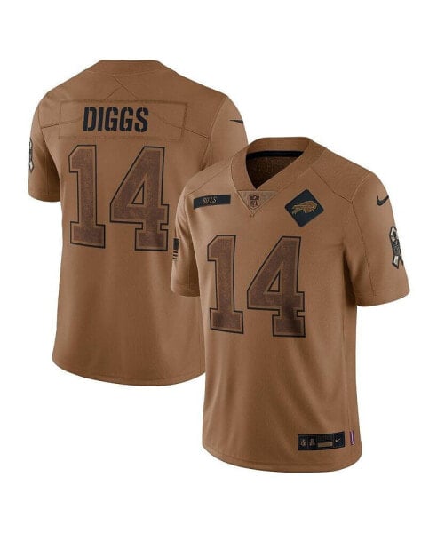 Men's Stefon Diggs Brown Distressed Buffalo Bills 2023 Salute To Service Limited Jersey