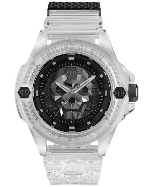 Men's The $kull Transparent Silicone Strap Watch 45mm