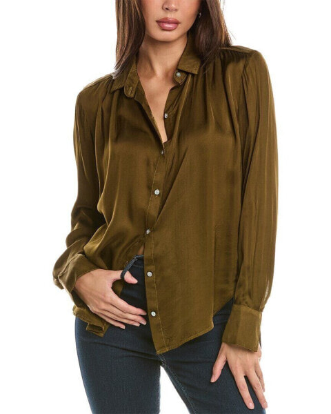 Bella Dahl Pleated Button Down Shirt Women's