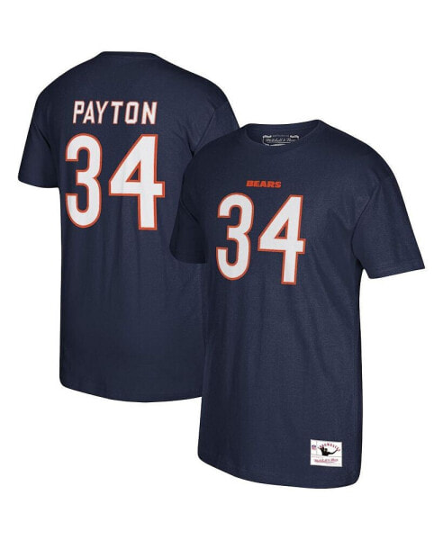 Men's Walter Payton Navy Chicago Bears Retired Player Logo Name and Number T-shirt