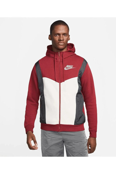 Толстовка мужская Nike Sportswear Hybrid Fleece с цветными блоками